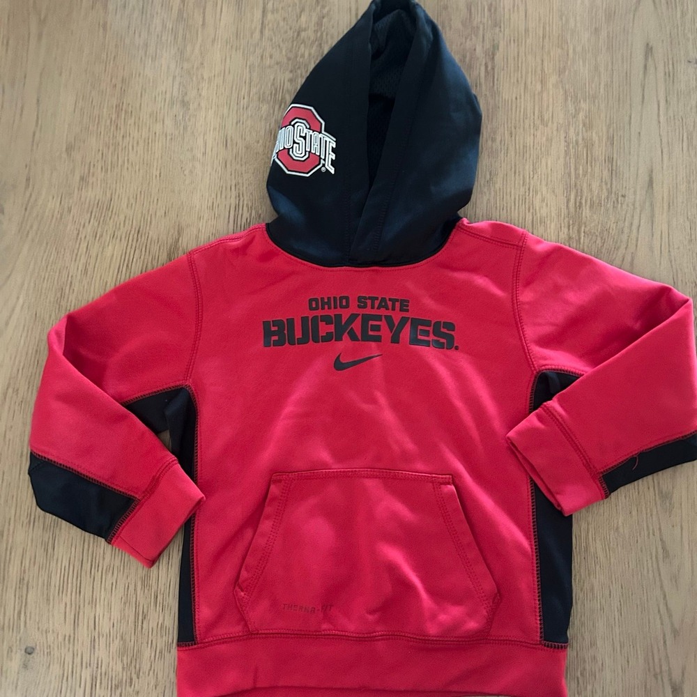 Kids Nike Ohio State Buckeyes Hoodie Red & Black Size Youth 6
